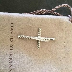 David Yurman Crossover sterling and diamond cross